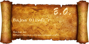 Bajna Olivér névjegykártya